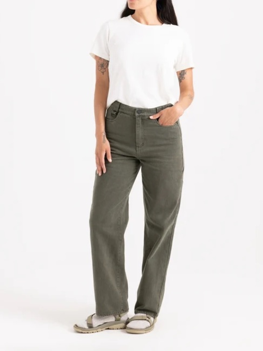 Roark Women’s Hwy 1 Carpenter Denim Pant in Dark Military - 30